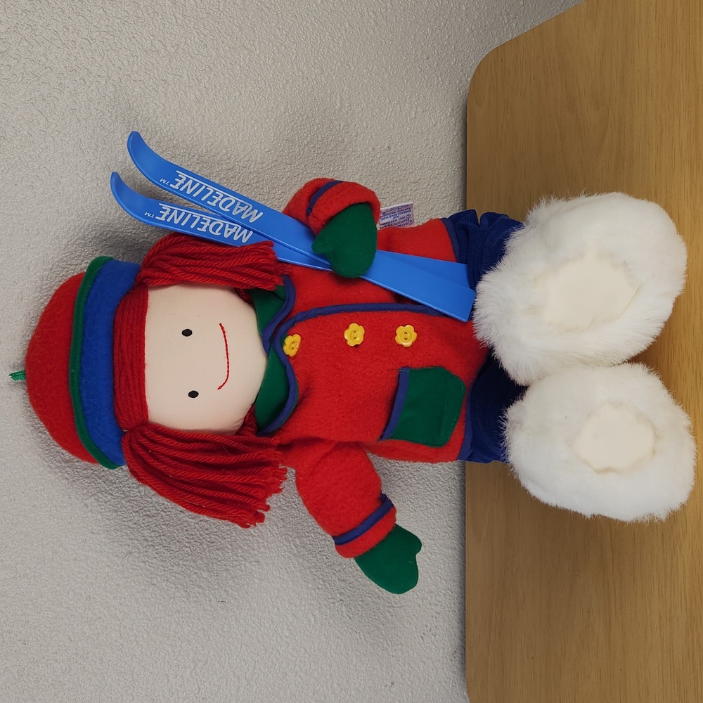 Vintage Madeline Alpine Ski Toy Winter Plush Doll Eden 1997